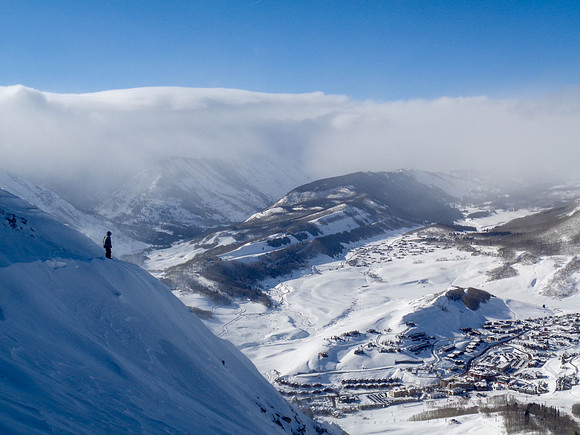 "Snowboarding Sunset Ridge" Crested Butte, CO